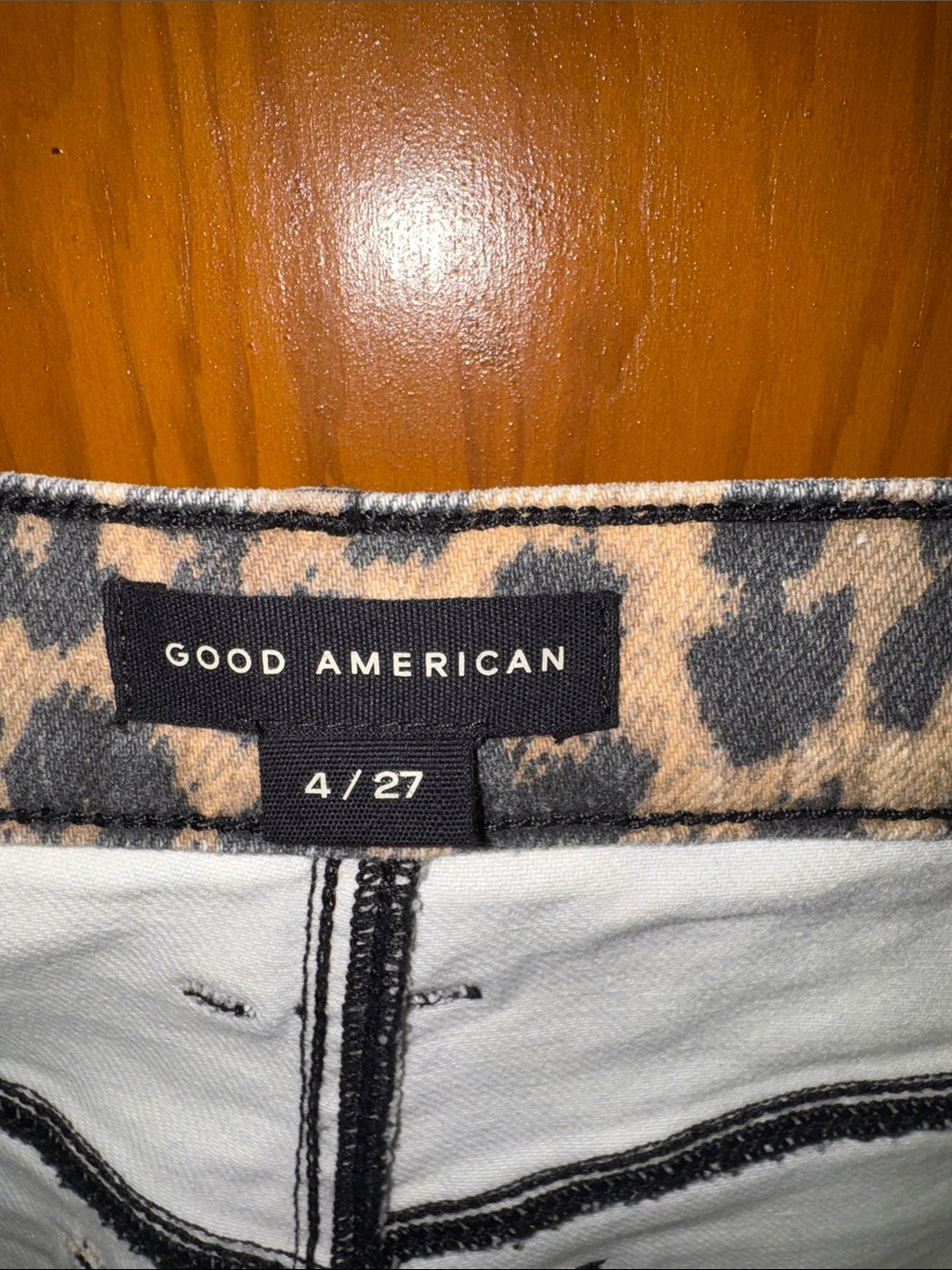 Good American Good Kick Flare Leopard Jeans - Picture 2 of 7